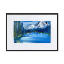 Load image into Gallery viewer, Blue Lake Matte Paper Framed Poster With Mat