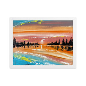 Framed matte paper poster