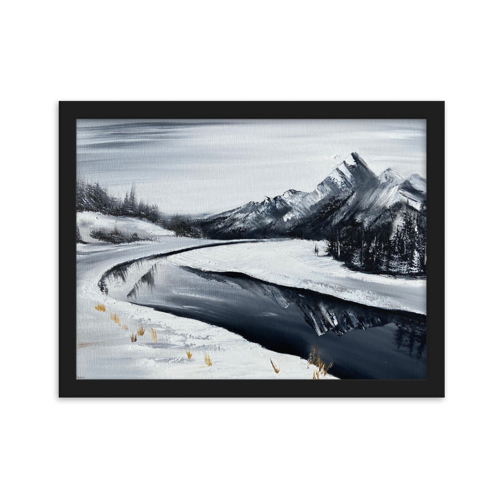 Framed matte paper poster