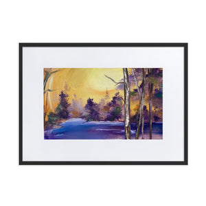 Purple Lake Framed