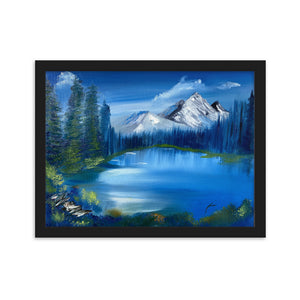Blue Lake Framed matte paper poster