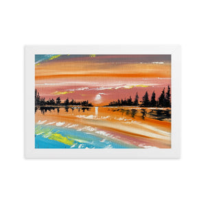Framed matte paper poster