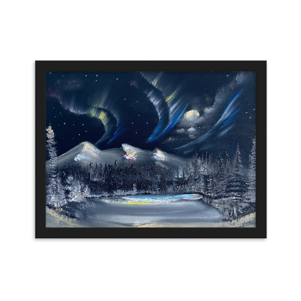 Framed matte paper poster