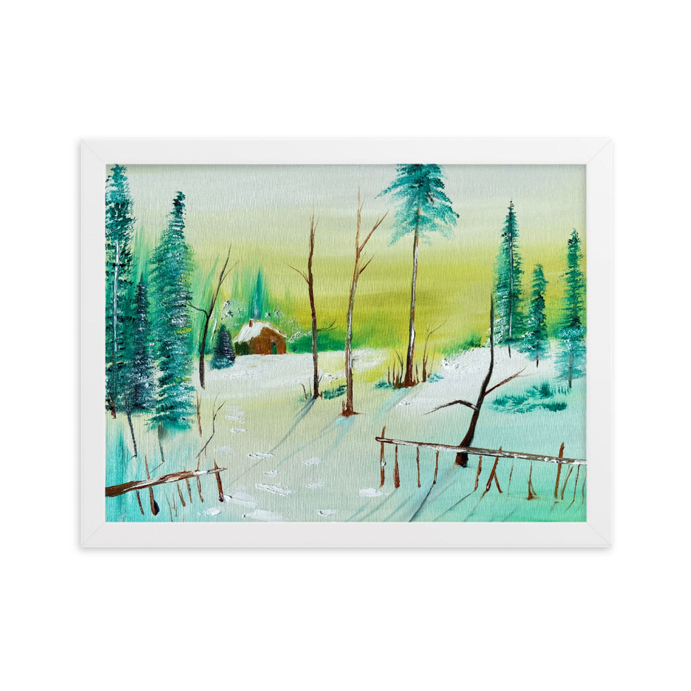Framed matte paper poster