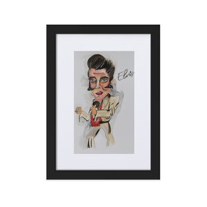 Framed Elvis-Matte Paper Framed Poster With Mat