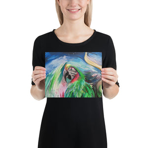 Green Parrot Print