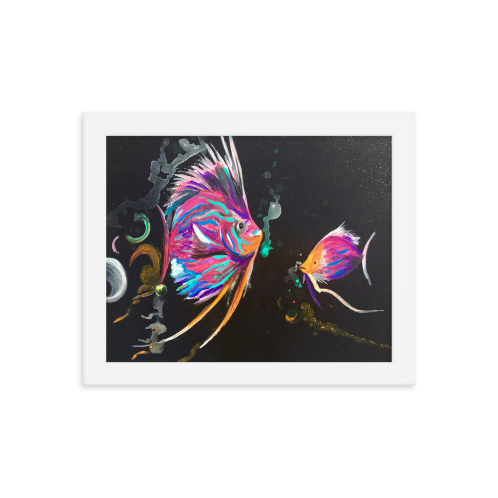 Framed HOT Pink Fish Print