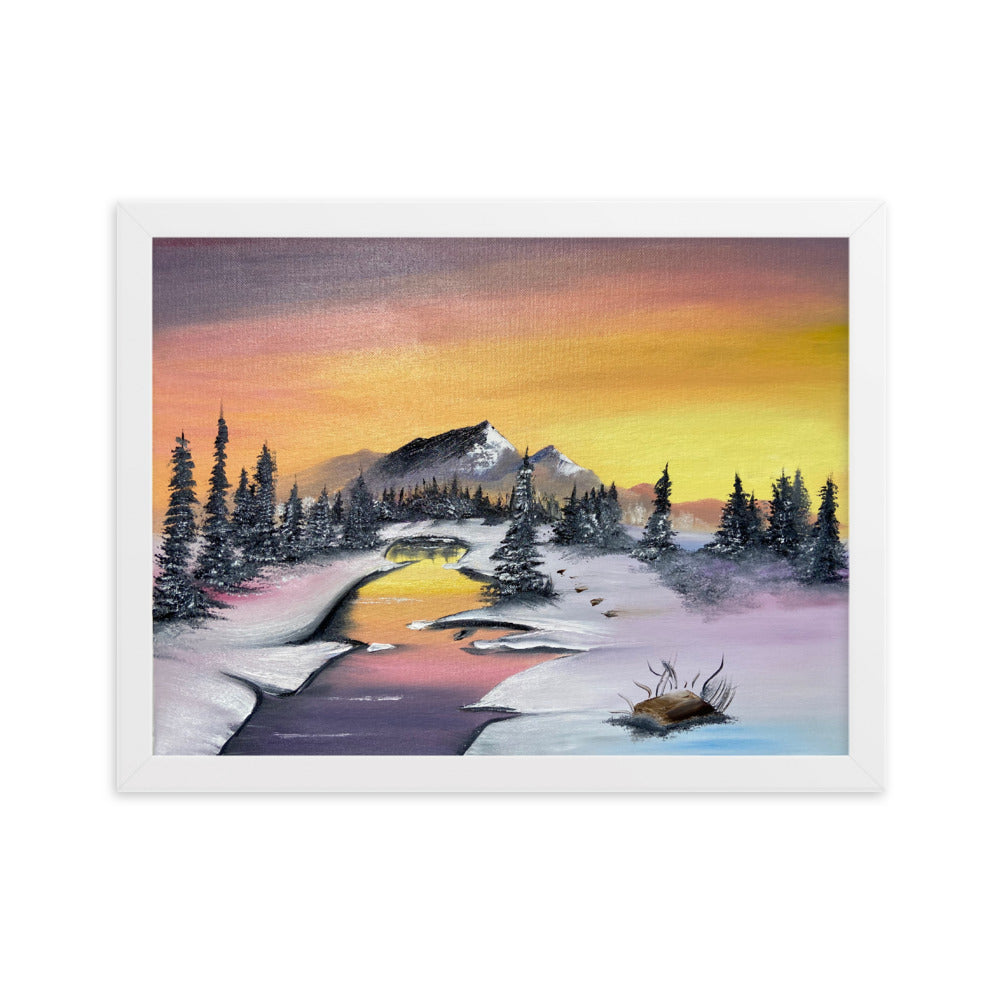 Framed matte paper poster