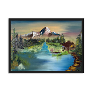 Framed matte paper poster