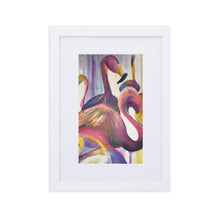 Load image into Gallery viewer, Matte Paper Framed Poster With Mat-Flamingos