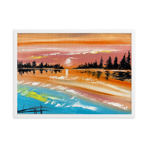 Framed matte paper poster
