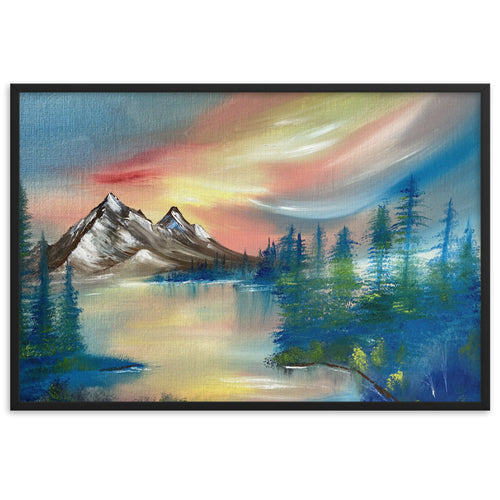 Rainbow Mountains Framed Print