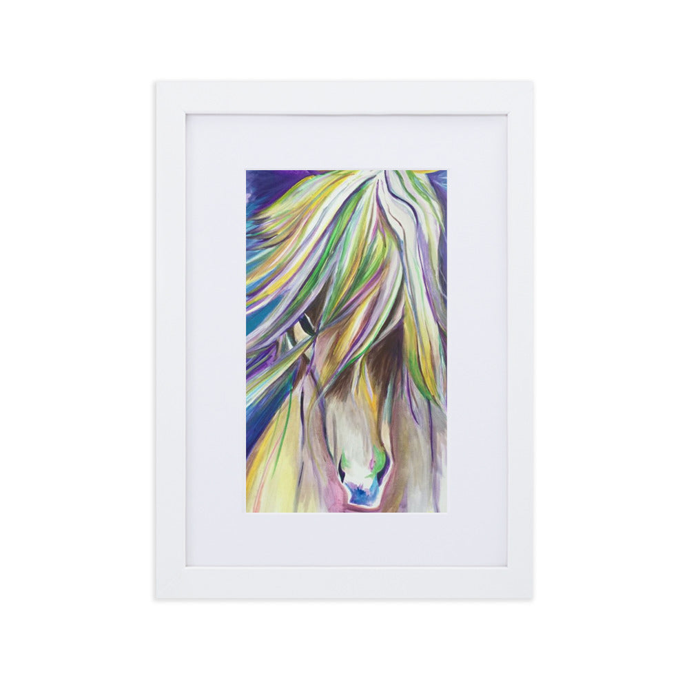 Matte Paper Framed Poster With Mat -Horse