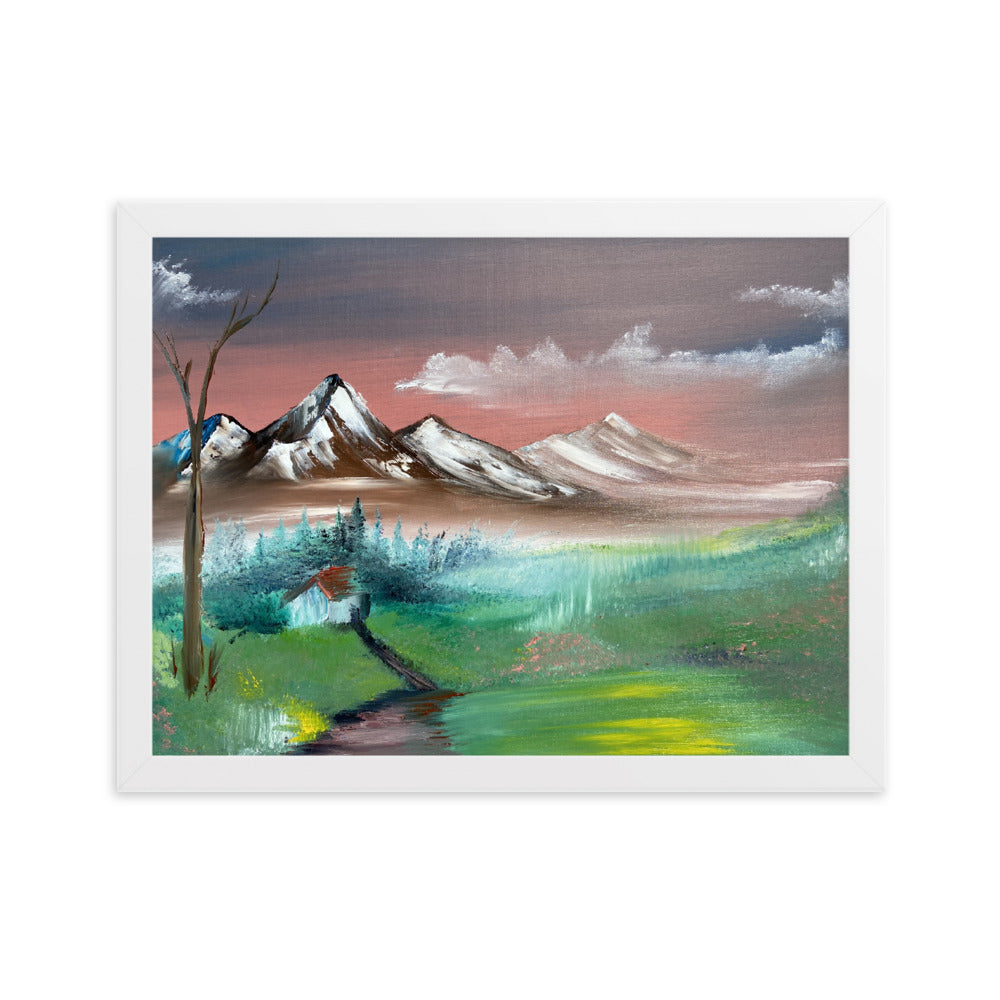 Framed matte paper poster