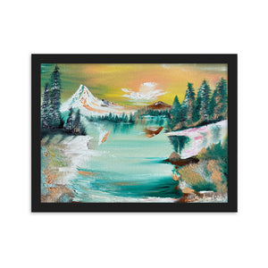 Framed matte paper poster