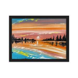 Framed matte paper poster
