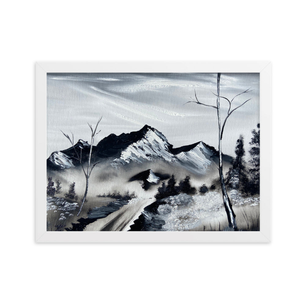 Framed matte paper poster
