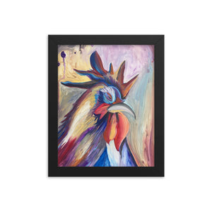 Framed ANGRY Rooster Print
