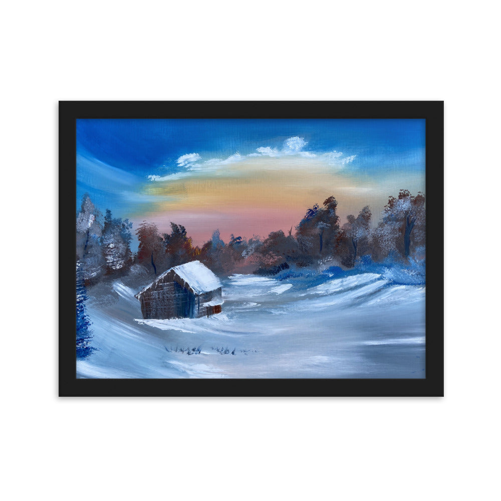 Framed matte paper poster