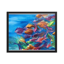 Load image into Gallery viewer, Framed Rainbow Fish Print