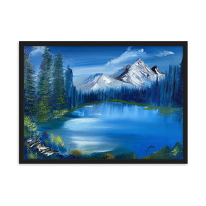 Blue Lake Framed matte paper poster