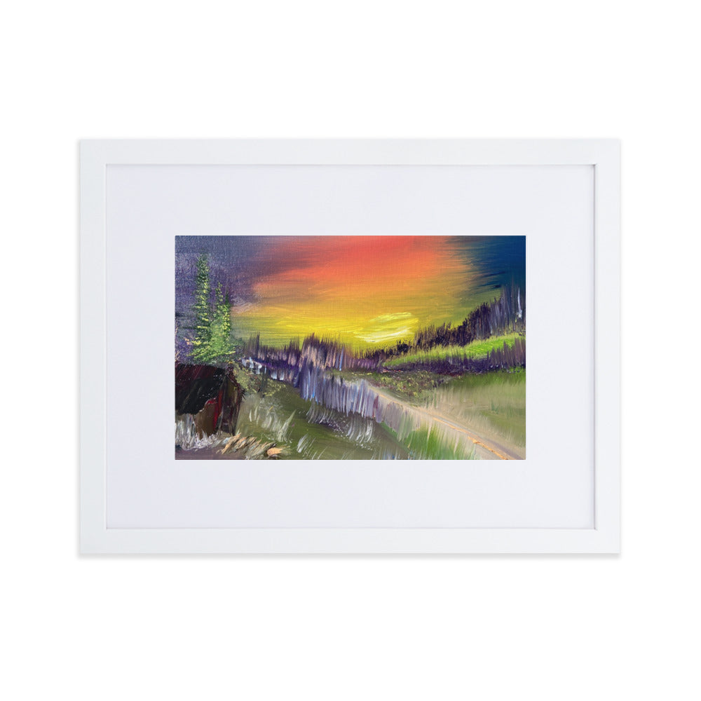 Brown Cabin Matte Paper Framed Poster With Mat