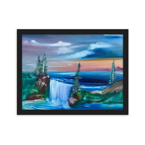 Framed matte paper poster