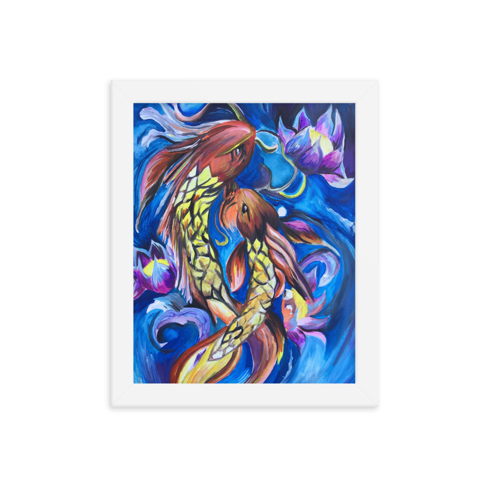 Framed Print Koi Fish