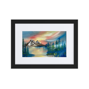Mountain Matte Paper Framed Poster With Mat