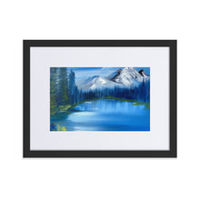 Load image into Gallery viewer, Blue Lake Matte Paper Framed Poster With Mat