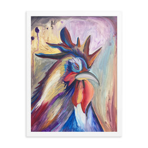 Framed ANGRY Rooster Print