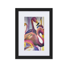 Load image into Gallery viewer, Matte Paper Framed Poster With Mat-Flamingos