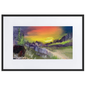 Brown Cabin Matte Paper Framed Poster With Mat