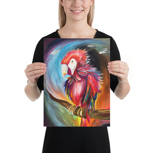Red Parrot Print