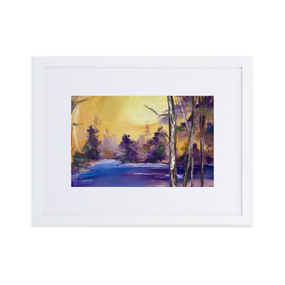 Purple Lake Framed