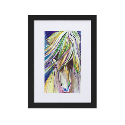 Matte Paper Framed Poster With Mat -Horse