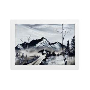 Framed matte paper poster