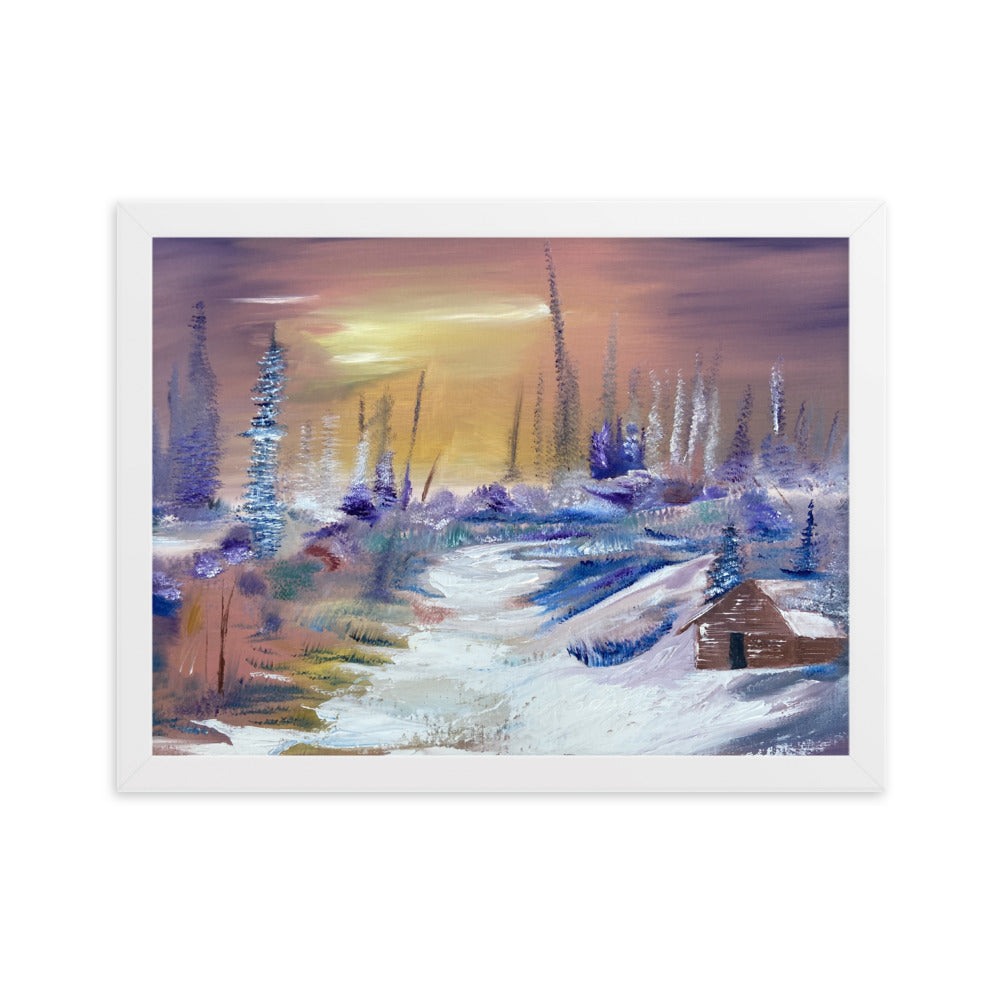 Framed matte paper poster