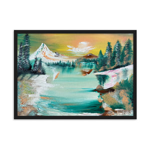 Framed matte paper poster