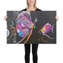 Load image into Gallery viewer, Canvas Print Hot Pink Fish