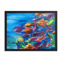 Load image into Gallery viewer, Framed Rainbow Fish Print