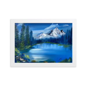 Blue Lake Framed matte paper poster