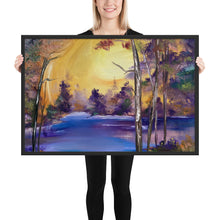 Load image into Gallery viewer, Purple Lake Framed Print