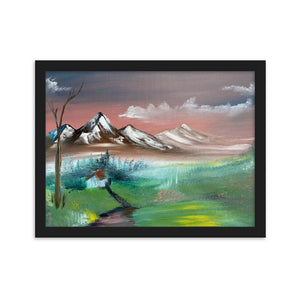 Framed matte paper poster