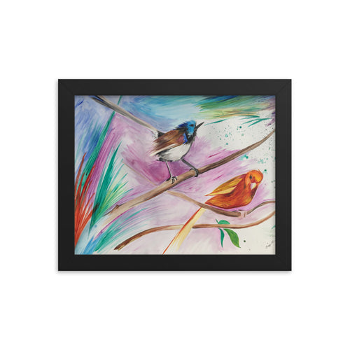 Framed Print Love Birds