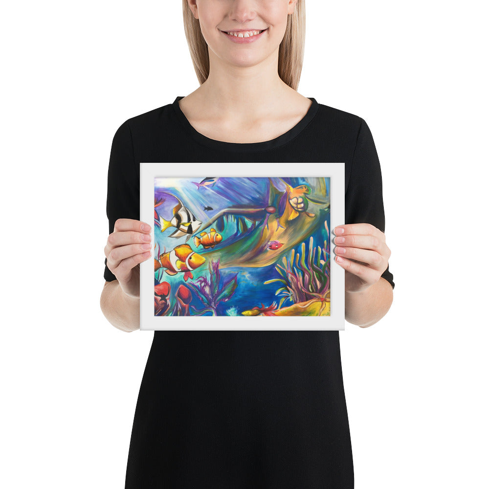 Framed Print-Underwater