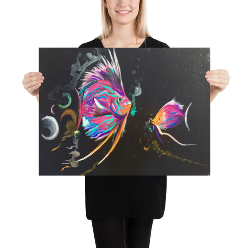 Hot Pink Fish Print