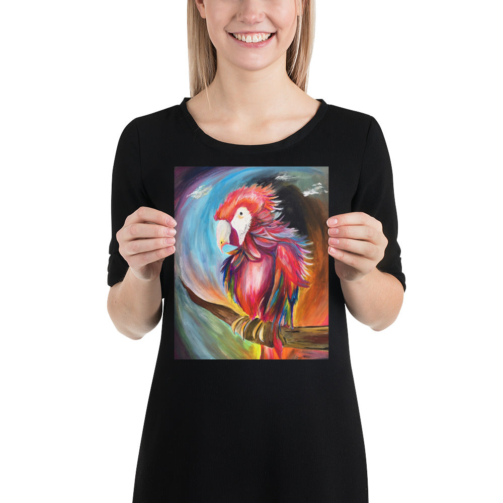 Red Parrot Print
