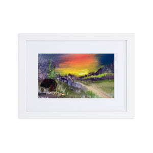Brown Cabin Matte Paper Framed Poster With Mat