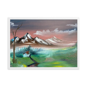 Framed matte paper poster